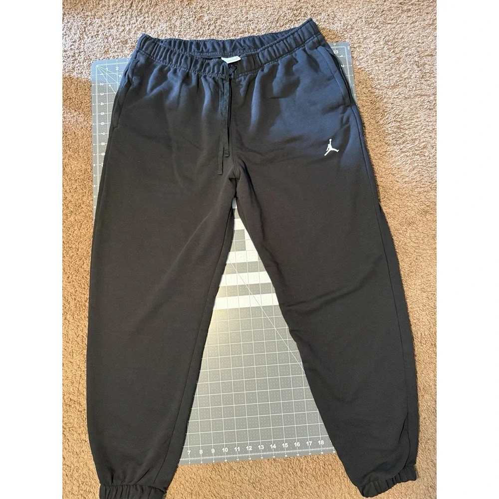 Jordan Dri-FIT Men's Black Jogger Pants XL Elastic Waist Pockets Tapered